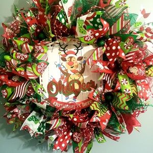 Holiday door wreath